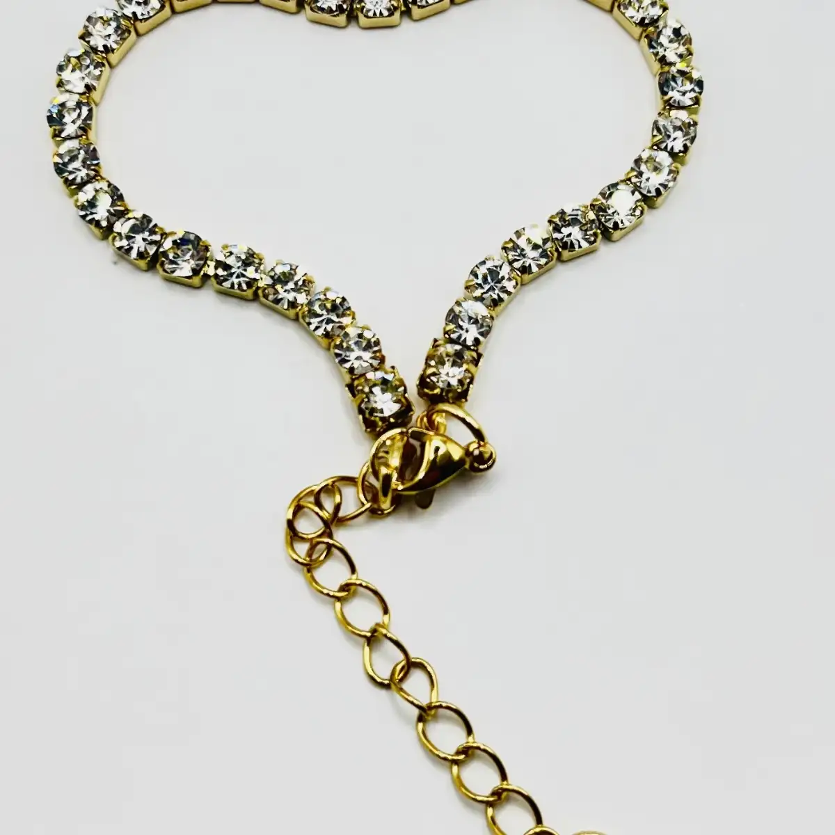 Bracelet Scintillant plaqué Or 18K et pierres de Moissanite Artificielle 4mm