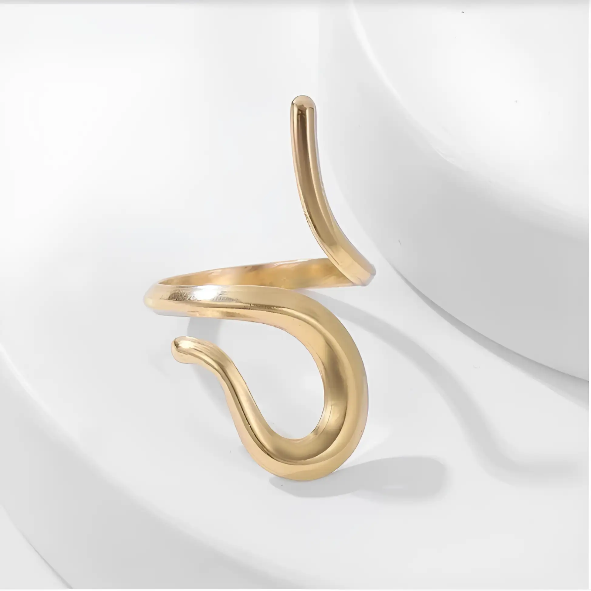 Bague Sculpturale Ligne Pure dorée